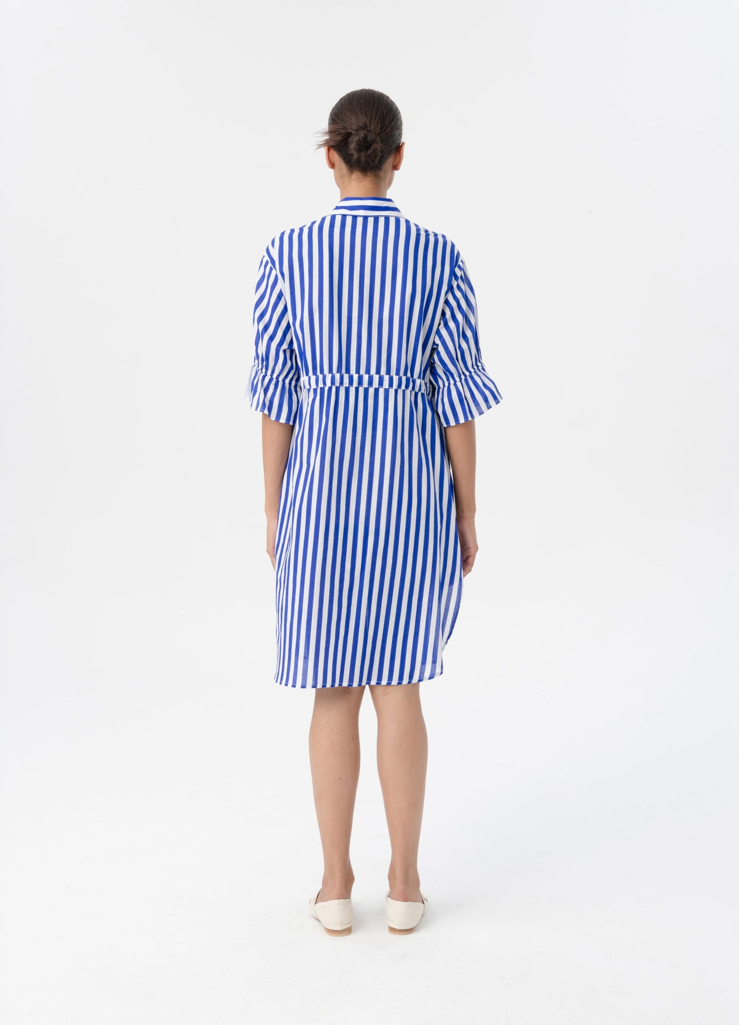 Vena Shirt Dress in Oatmeal by Blacklist NZ women’s fashion