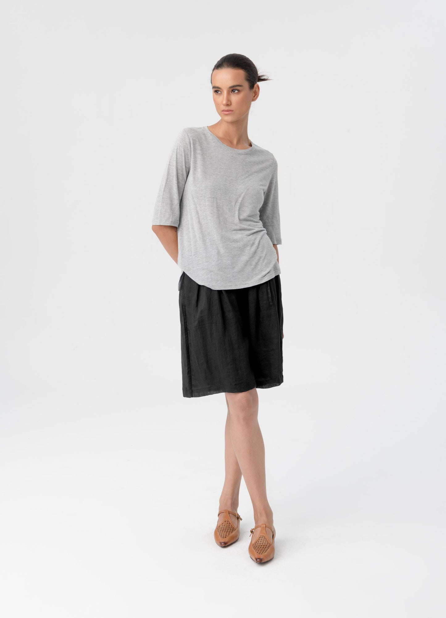 Aeon Shorts in Navy by Blacklist NZ women’s fashion