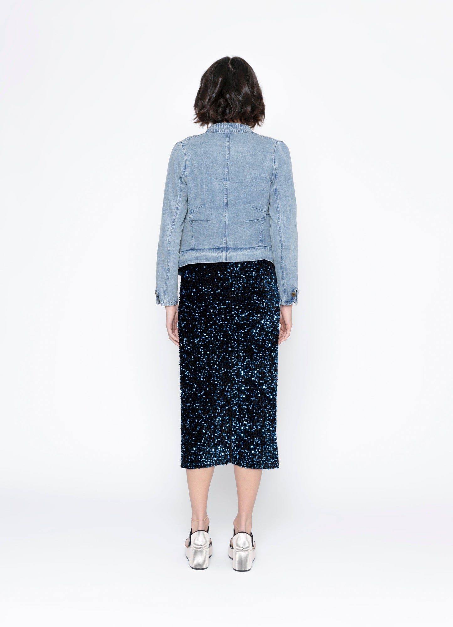 Sequin Skirt in Black Blacklist women's skirt NZ