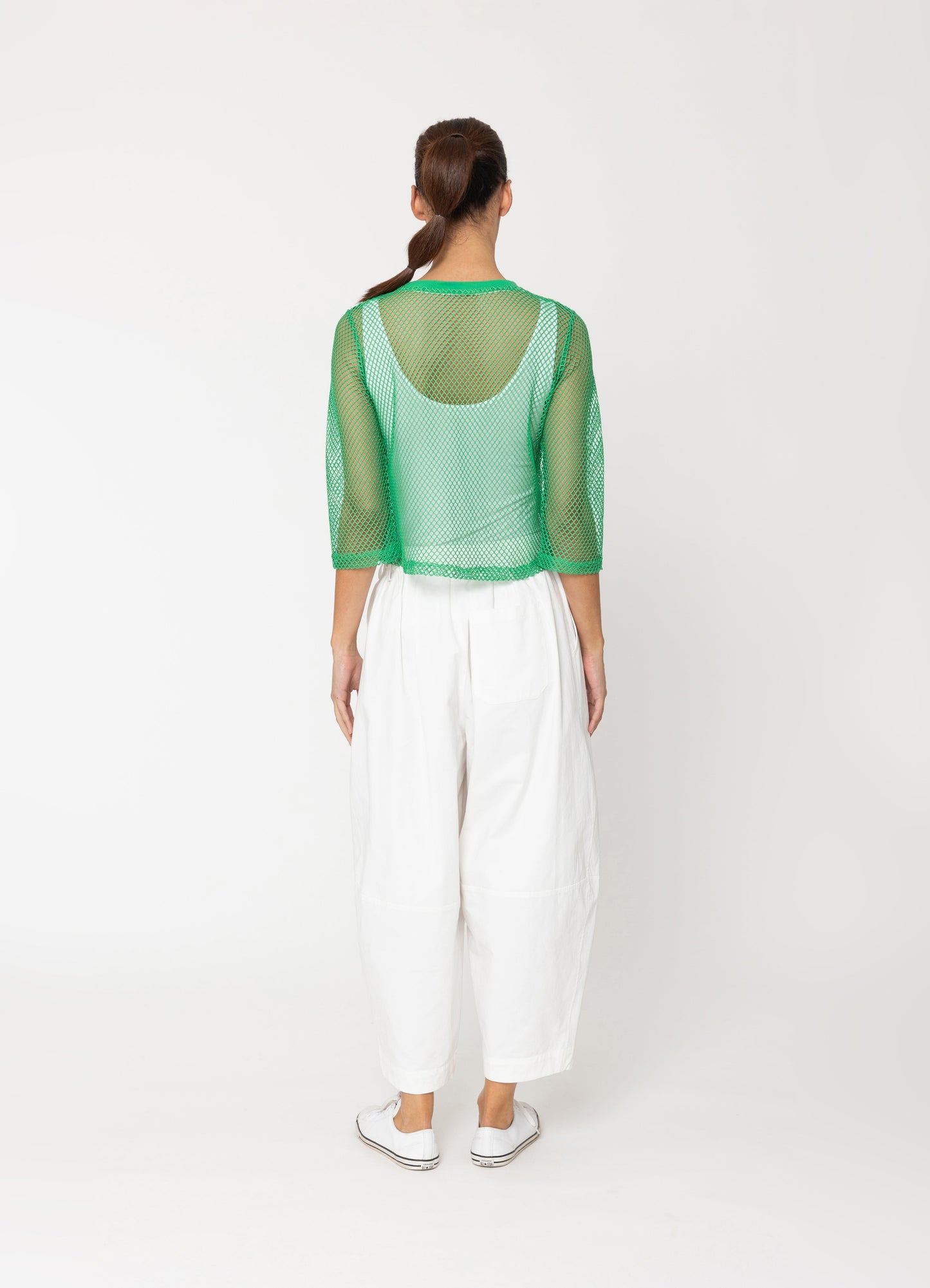Arrow Mesh Top - 3/4 Sleeve