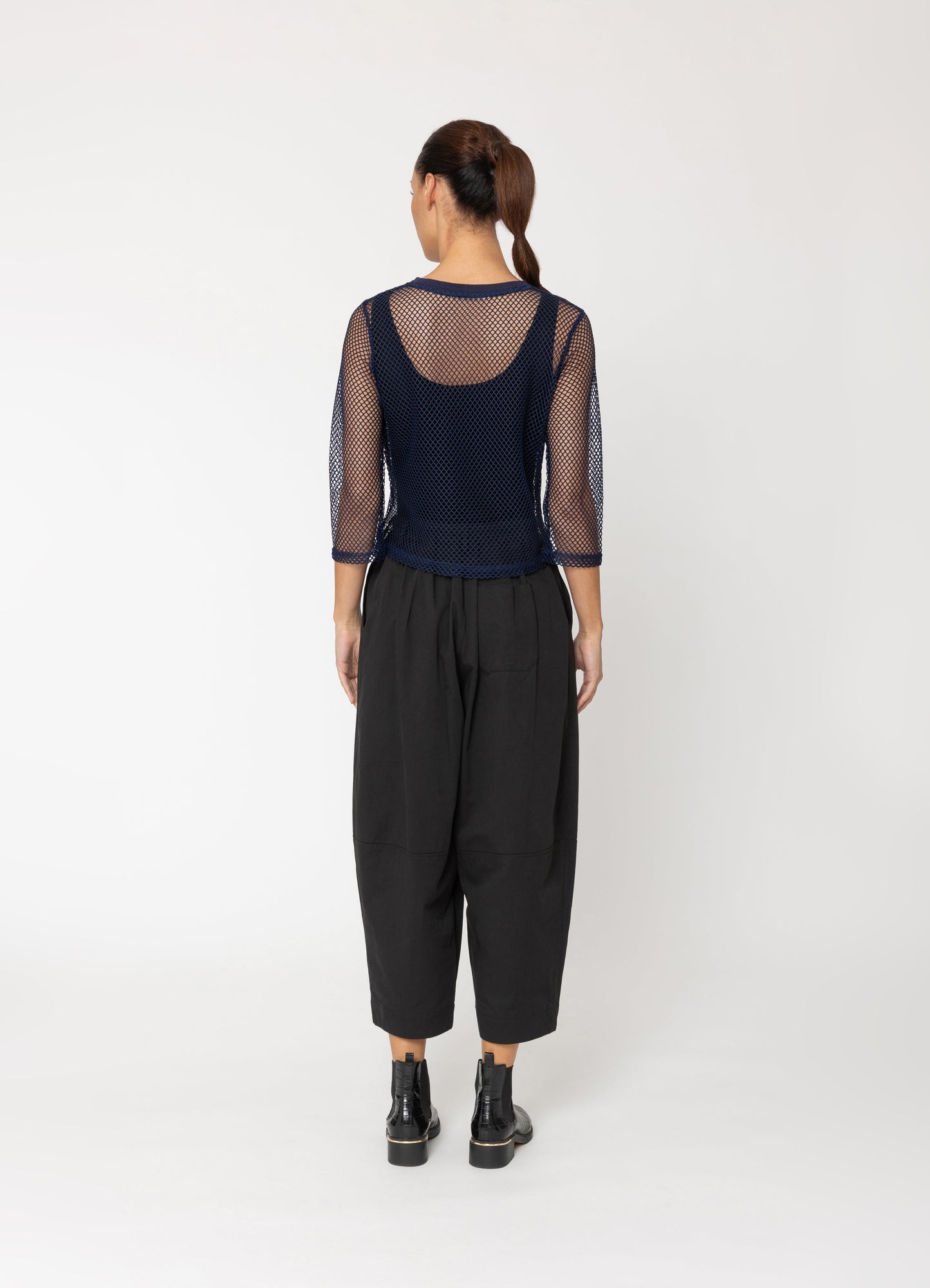Arrow Mesh Top - 3/4 Sleeve