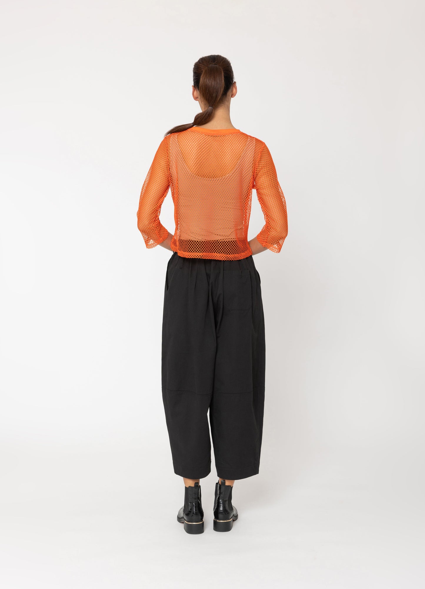 Arrow Mesh Top - 3/4 Sleeve