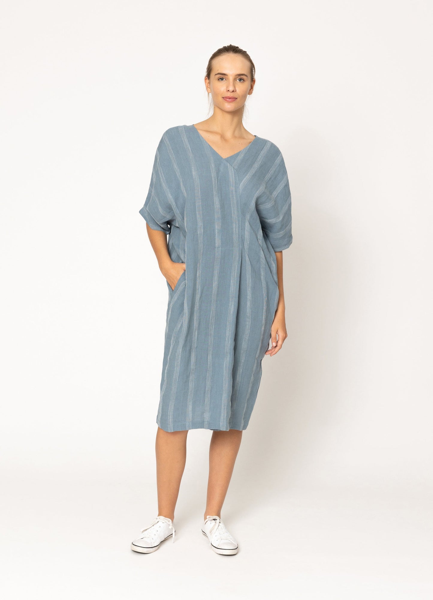 Cody Dress - Linen Stripe