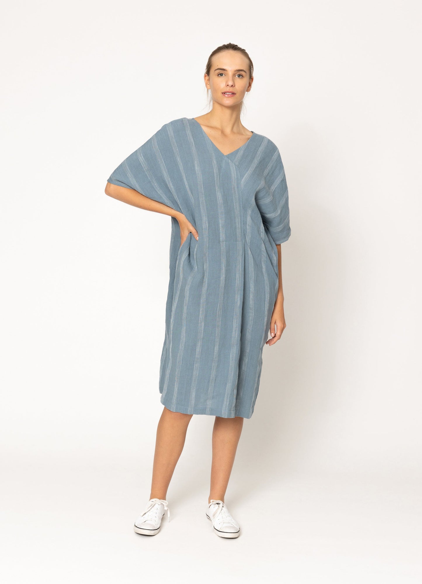 Cody Dress - Linen Stripe