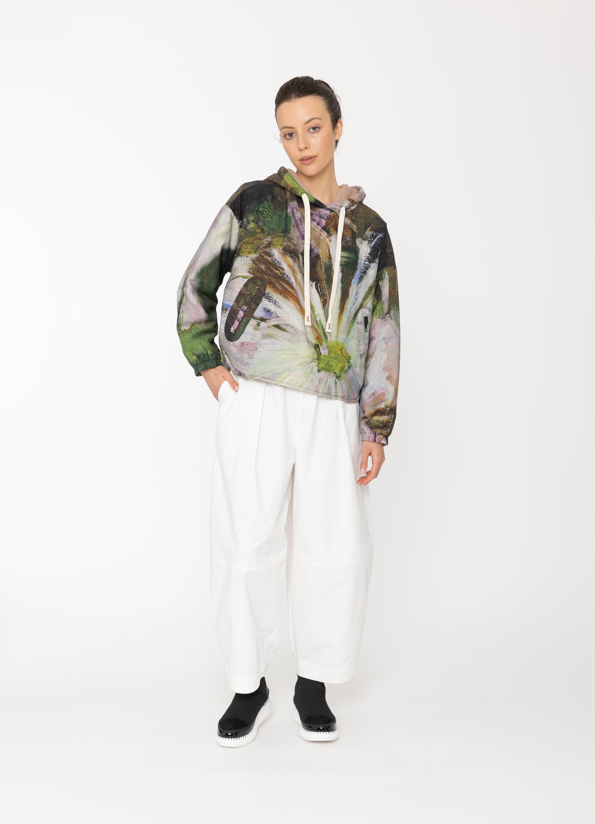 Floral print women’s hoodie lightweight sweatshirt NZ fashion