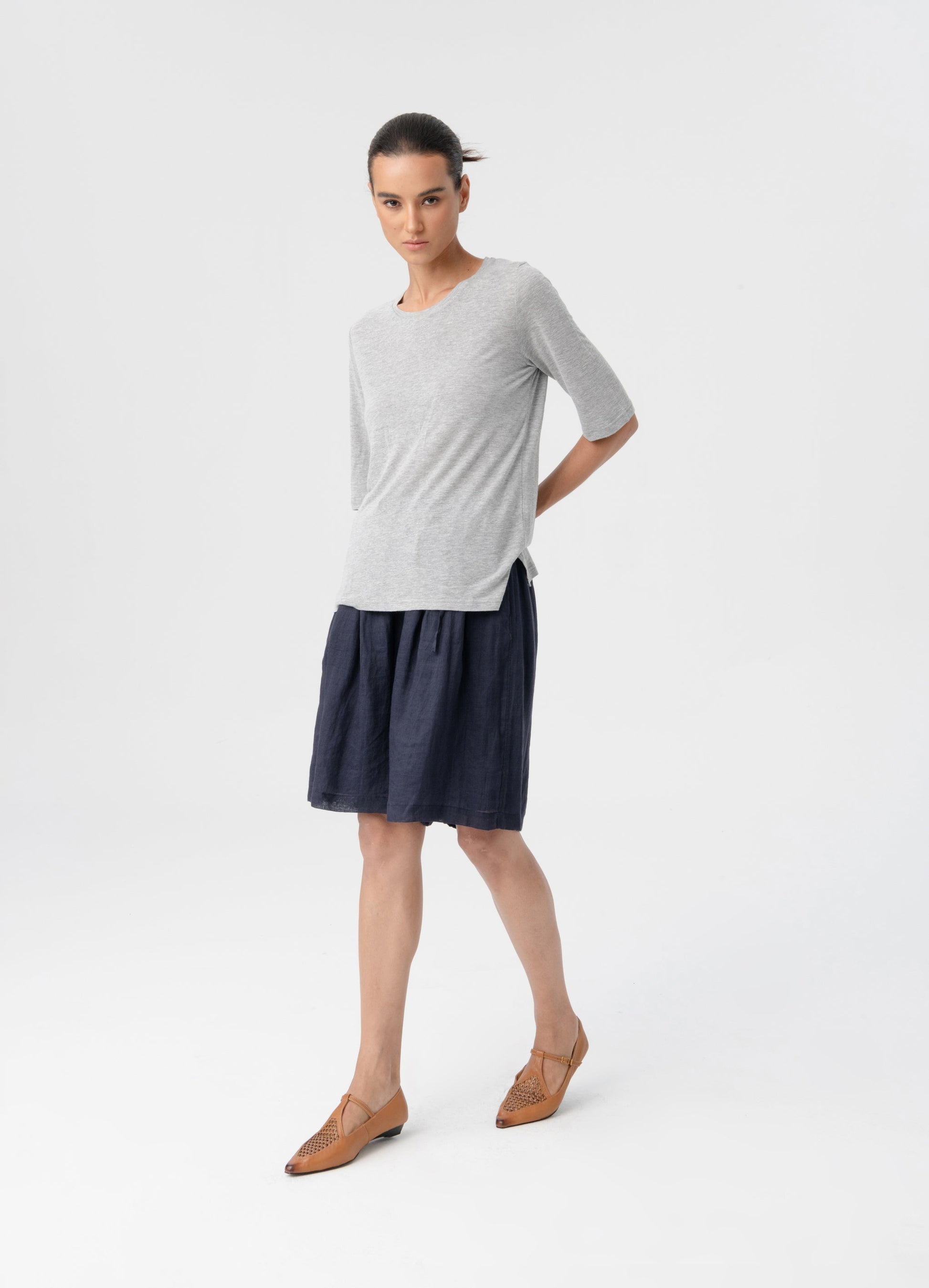 Aeon Shorts in White by Blacklist NZ women’s fashion