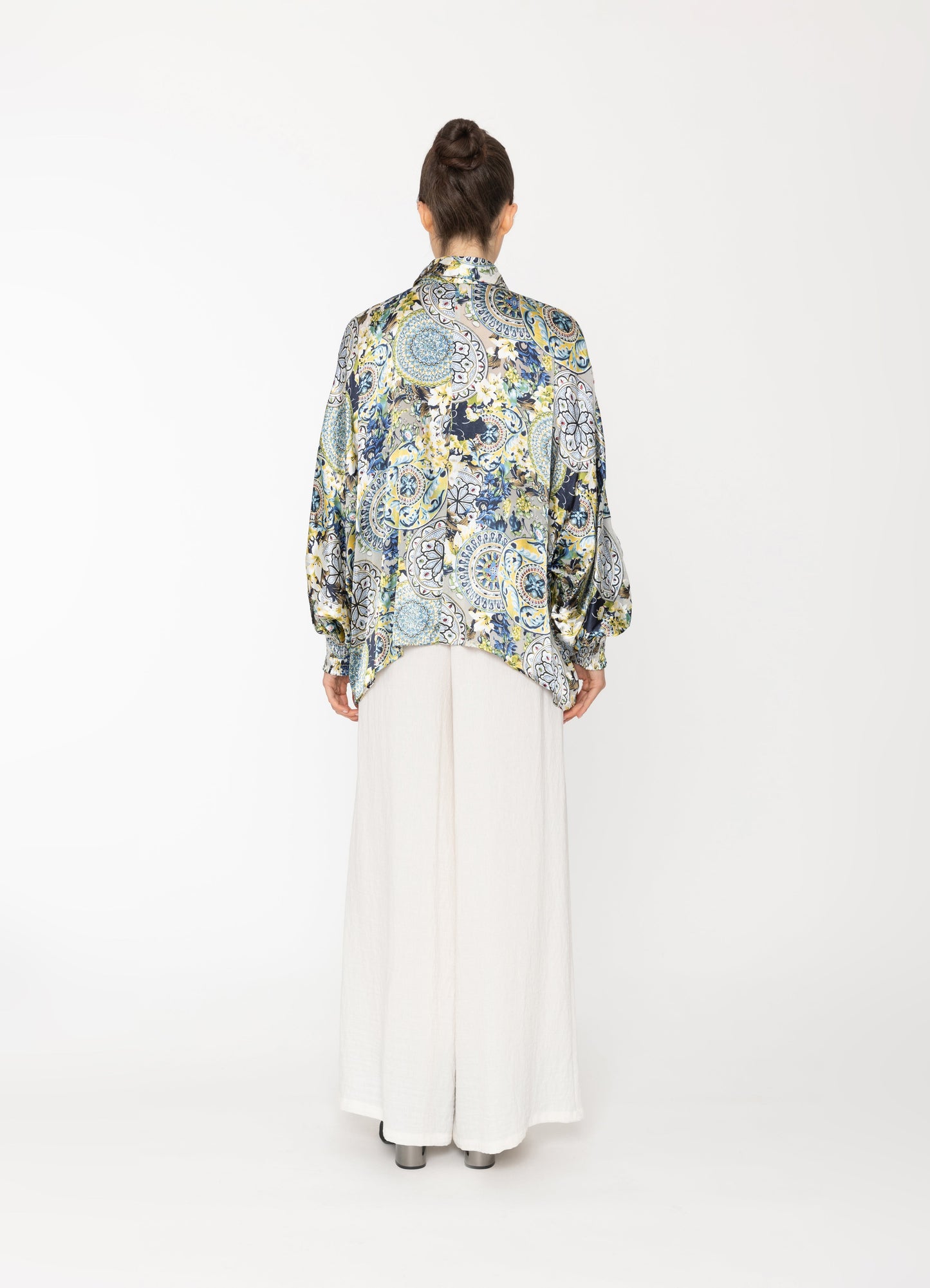 Inka Shirt in Royal Print Blacklist women's shirt NZ