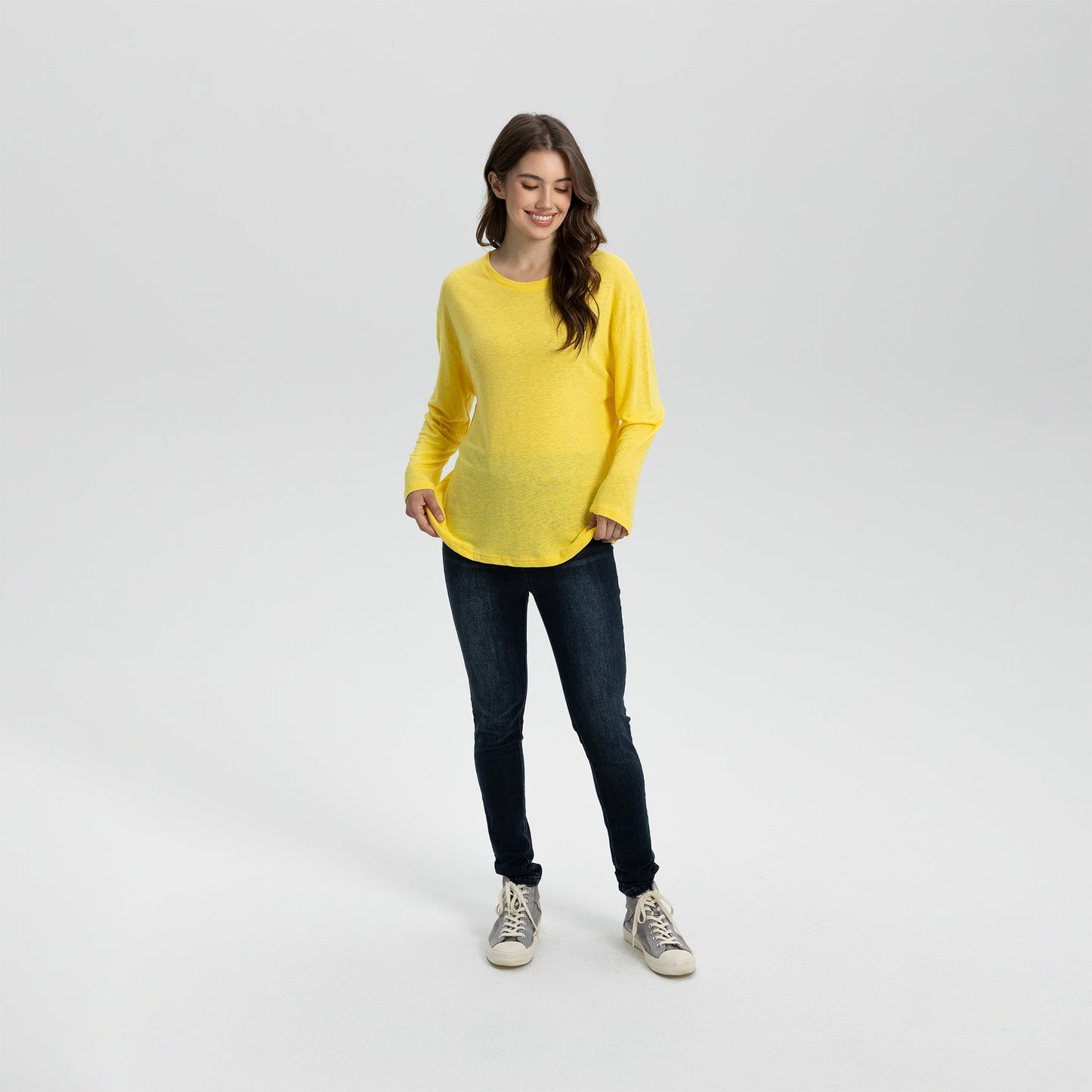 Long Sleeve Linen Tee