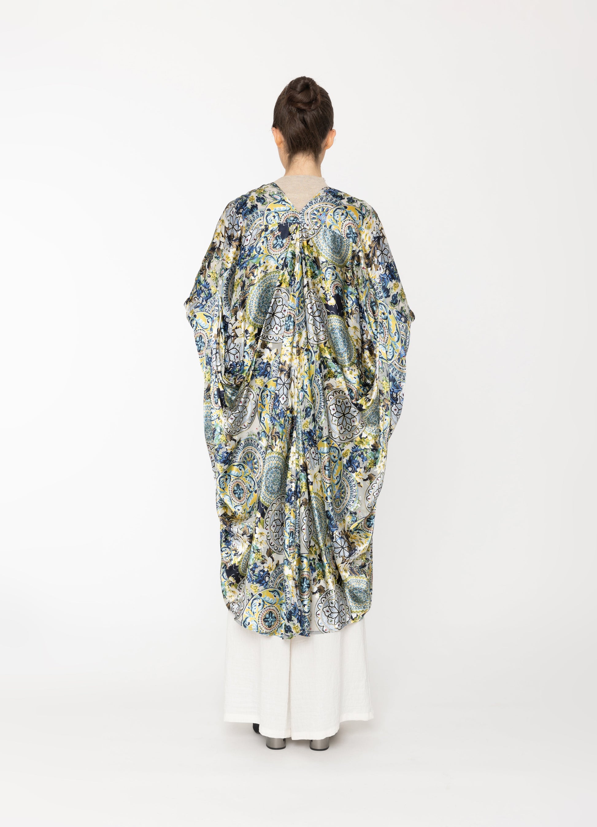 Saff Wrap in Royal Print Blacklist women's cardigan NZ