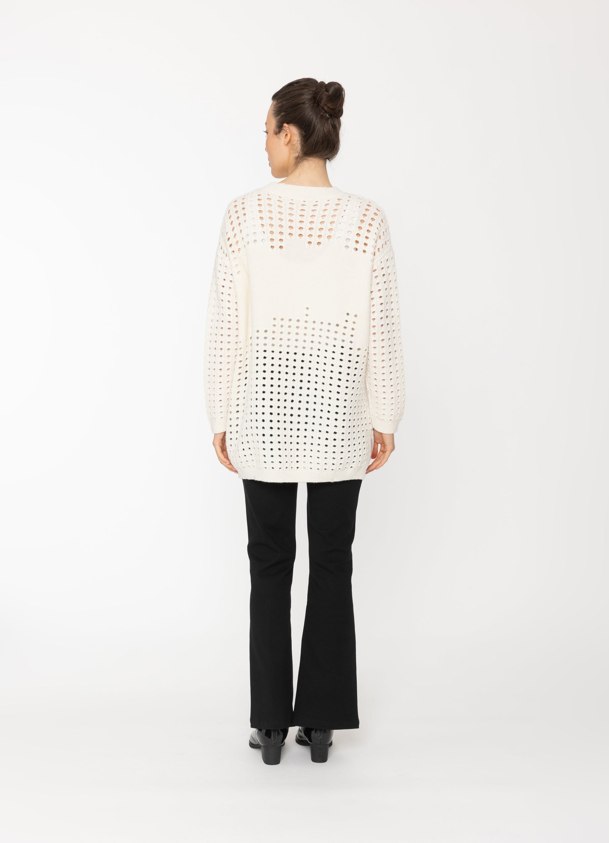Mikki Tunic in Winter White Blacklist women's knitwear NZ