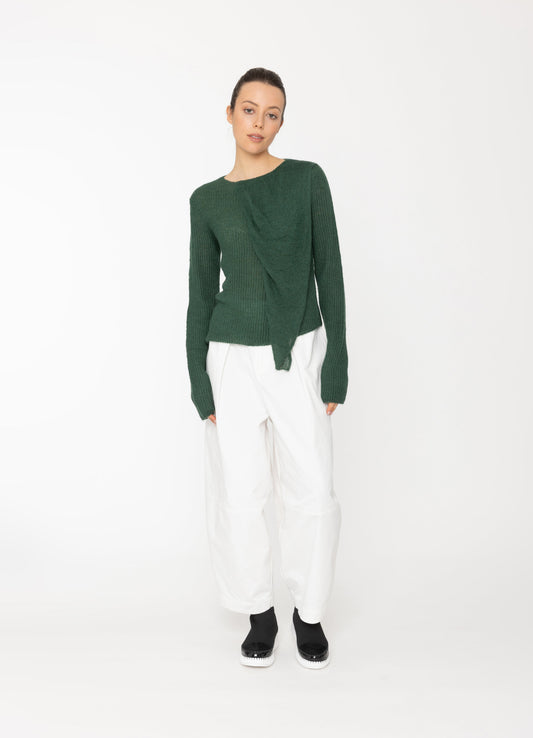 Azul Top in Grey Marl Blacklist women's knitwear NZ