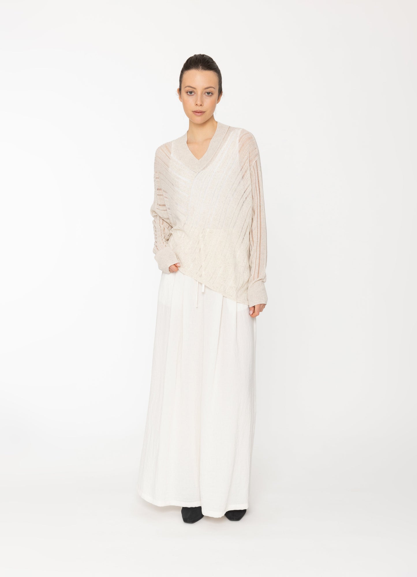Yari Knit Top in Oatmeal Blacklist women's top NZ