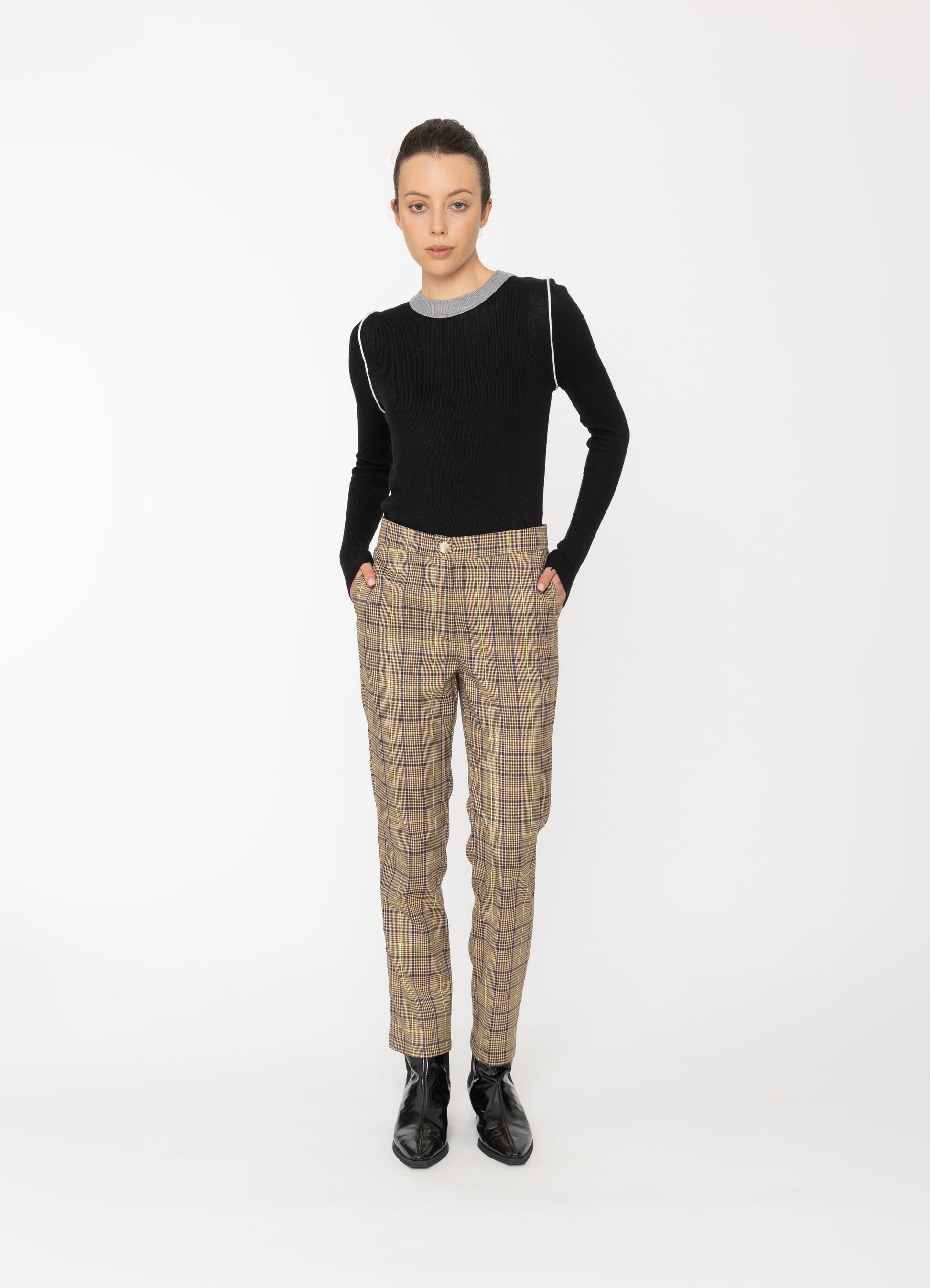 Tora Pants in Check Blacklist women's pant NZ