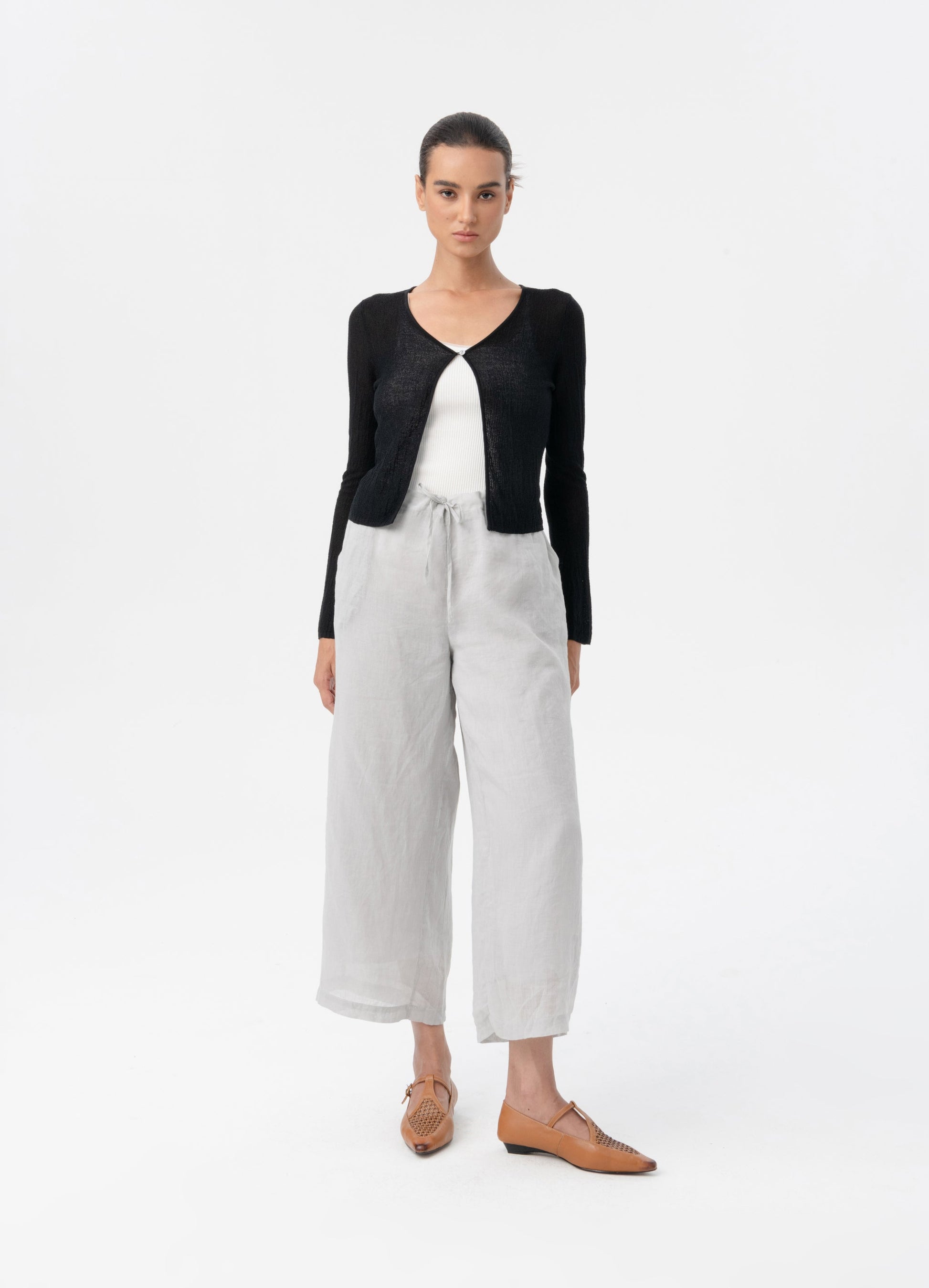 Tia Cardigan in Silver by Blacklist NZ women’s fashion